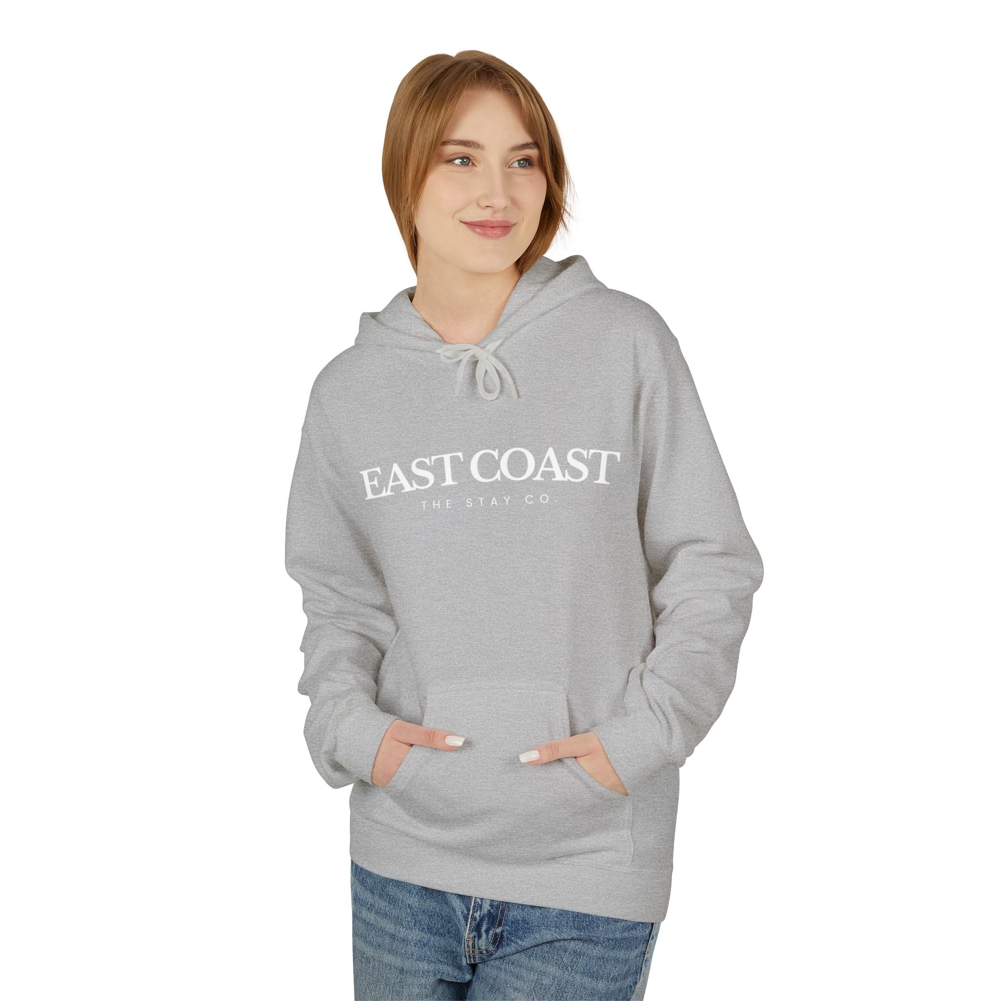 Adult-East Coast - White Writing Hoodie