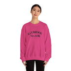 Adult Crewneck-Saybrook Manor with Logo on Back- Black Writing