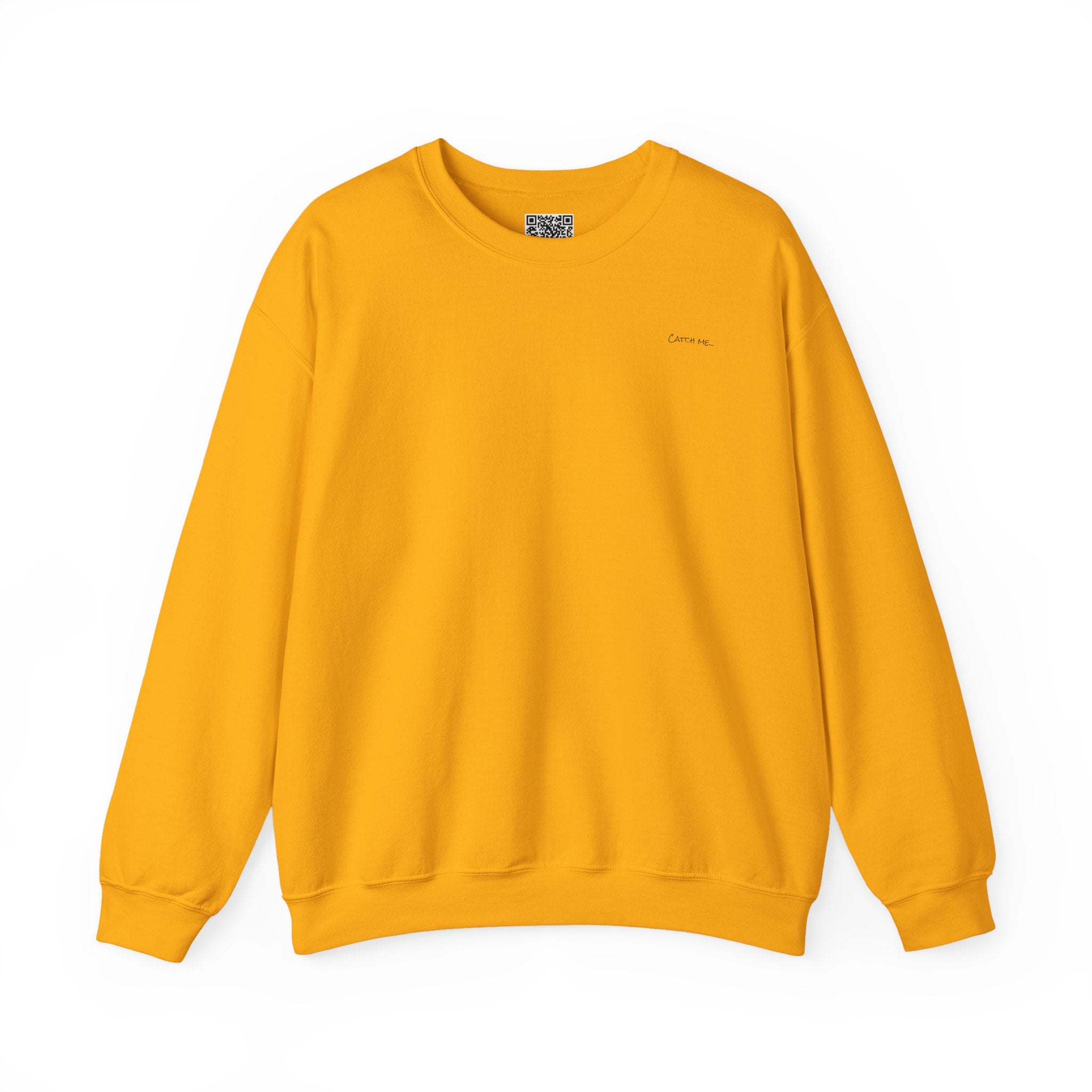 Adult- "Catch me" (Front) - "At The Dock" (Back) -Black Writing -Unisex Crewneck Sweatshirt