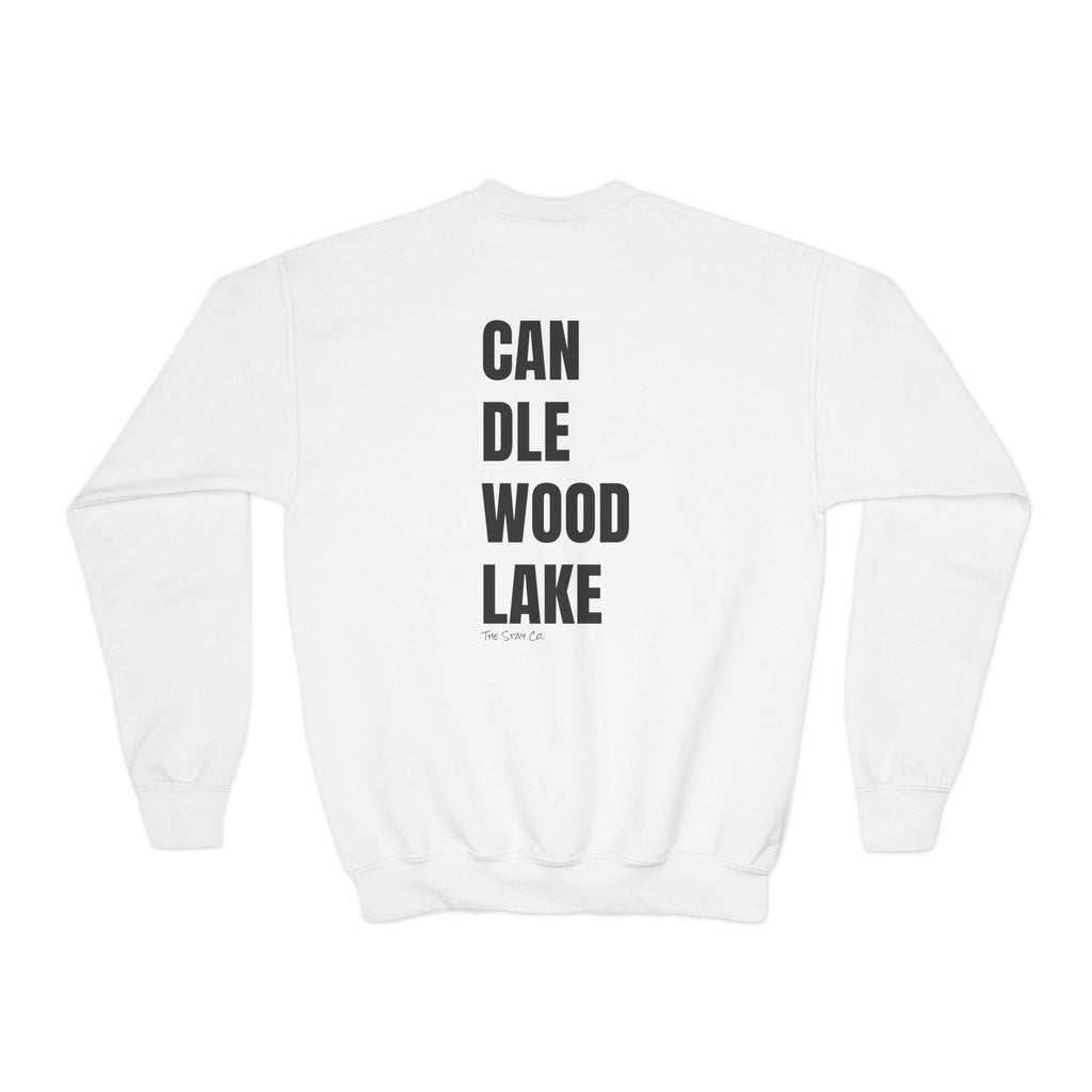 Youth-(XS-XL) "Catch Me At" (Front) "Candlewood Lake" (Back)- Unisex Crewneck Sweatshirt