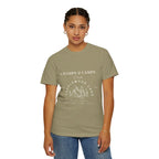 "Champs & Camps" -Camp Themed Bachelorette or Wedding Tee,  Bride Shirt, Last Trail Before The Veil, Bachelorette Party Gift, Summer Vacation Wear, [...]