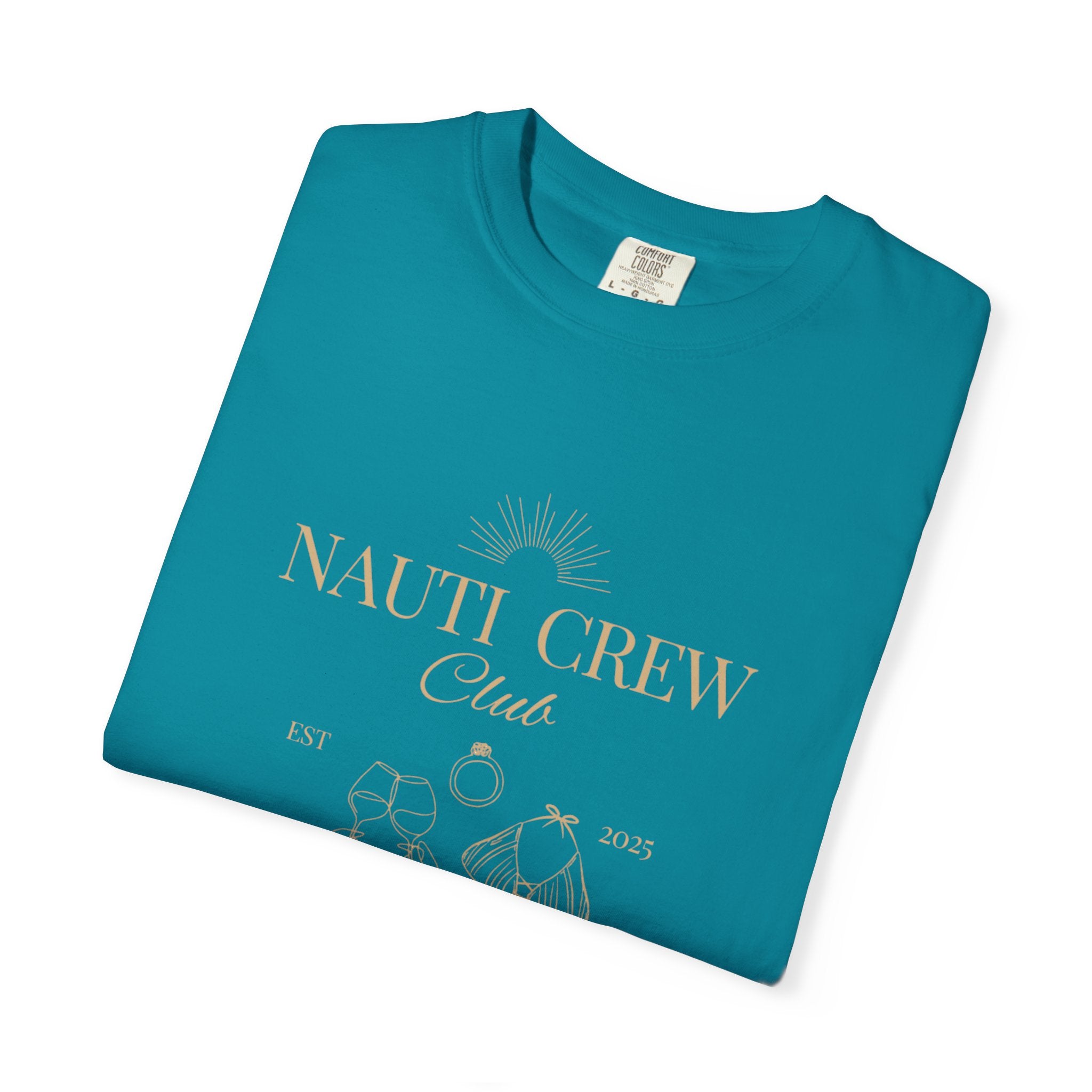 Matching "Nauti Crew-Best Mates" -T-Shirt, Pefect for Bachelorette and Wedding Parties- Unisex Vacation Top, Sailor Humor Apparel