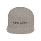 Embroidered Snackback Cap-"Candlewood"- In Black Writing- Casual Hat, Outdoor Apparel, Summer Fashion, Gift for Him/Her, Festival Accessory