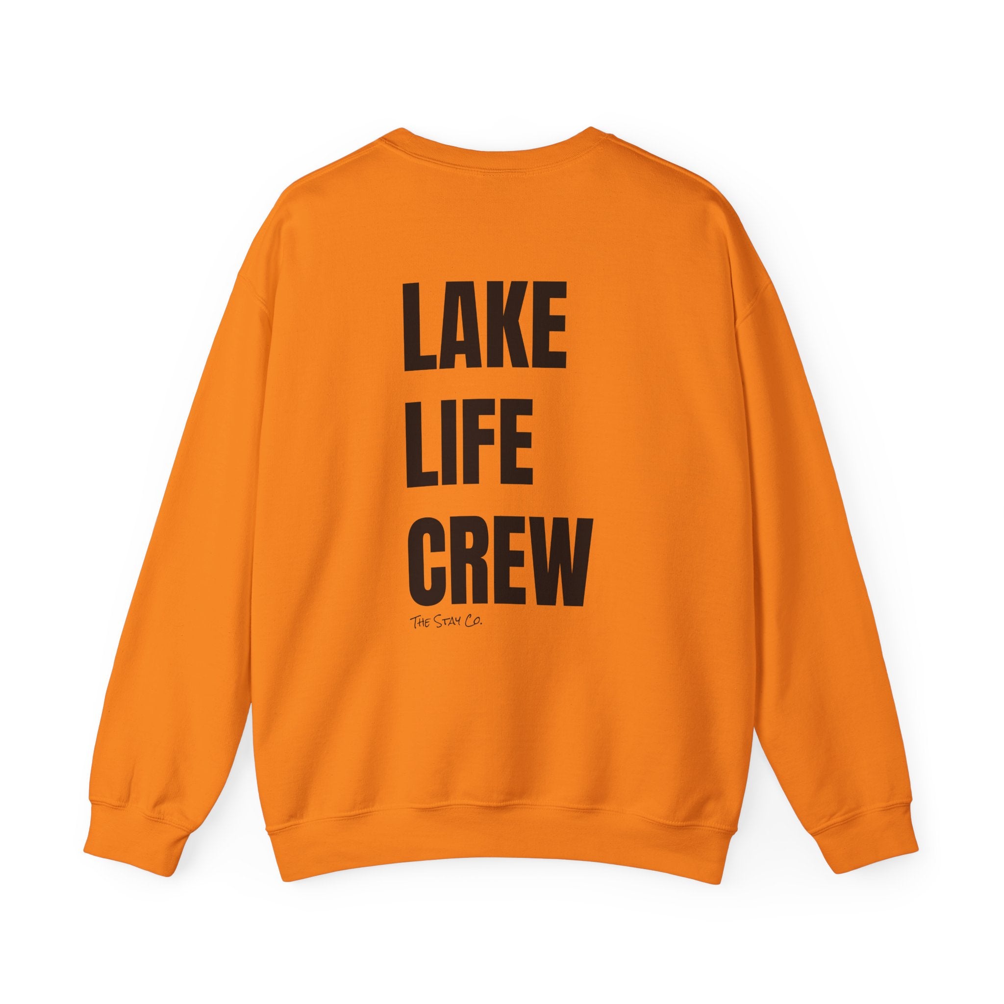 Adult- "Made for this"- (Front)  "Lake Life Crew" (Back)- Black Writing- Unisex Crewneck Sweatshirt
