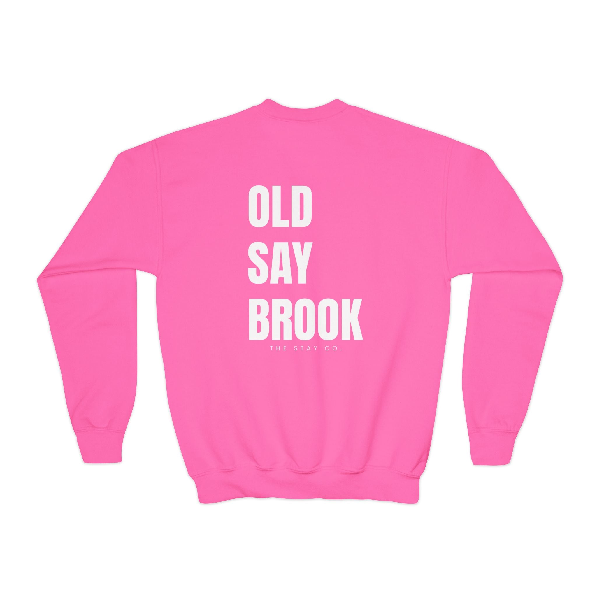 Youth-(XS-XL) Old Saybrook Crewneck With Association Logo On Front- White Writing