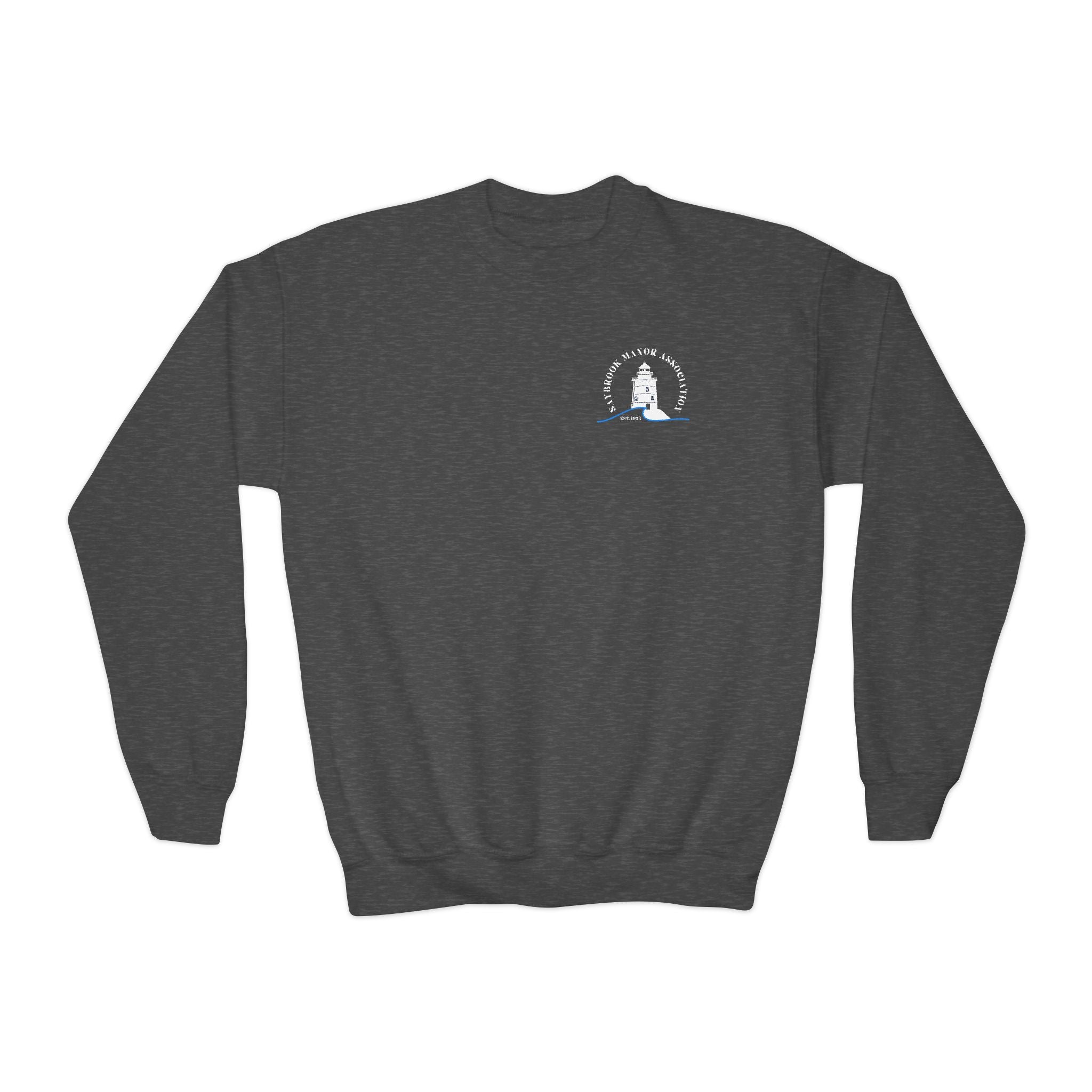 Youth-(XS-XL) Old Saybrook Crewneck With Association Logo On Front- White Writing