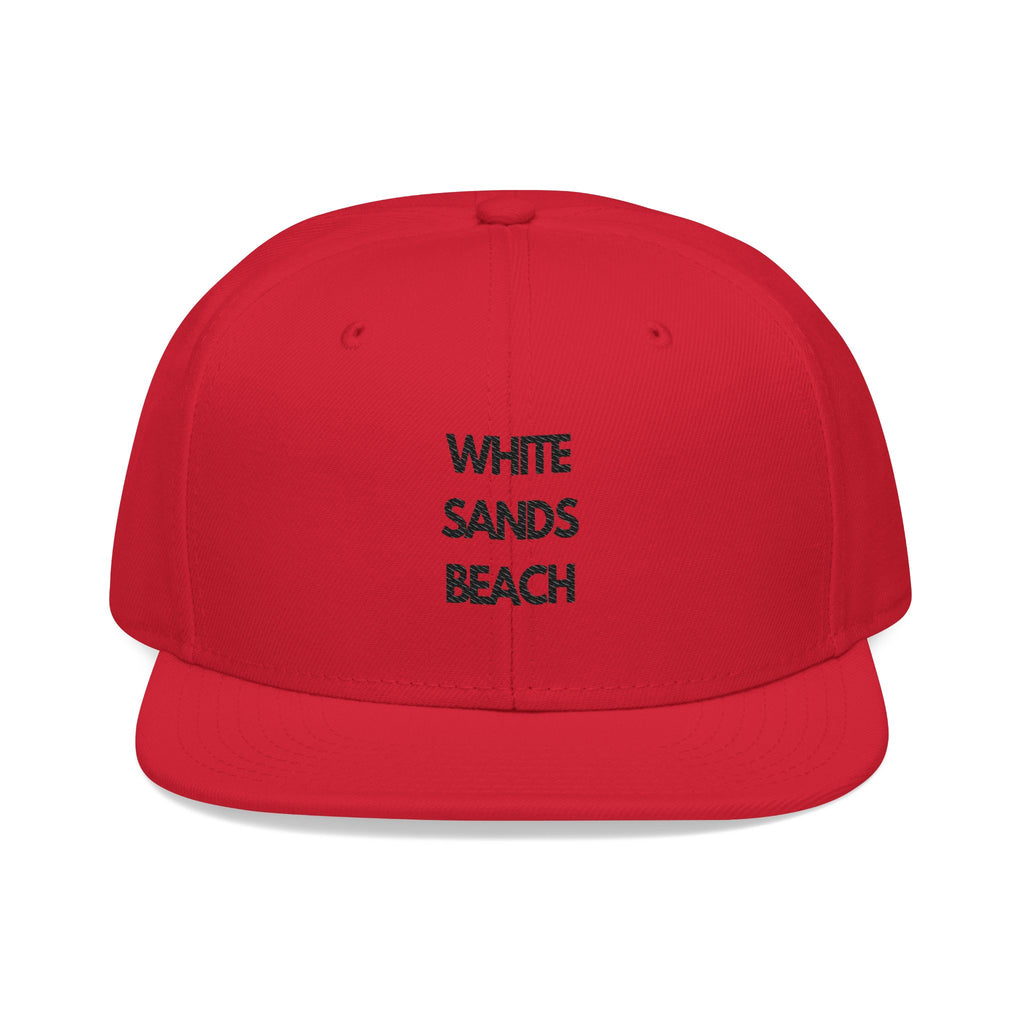 Embroidered Snapback Hat "White Sands Beach"- Perfect for Beach Days, Summer Outings, Casual Wear, Gift for Him/Her