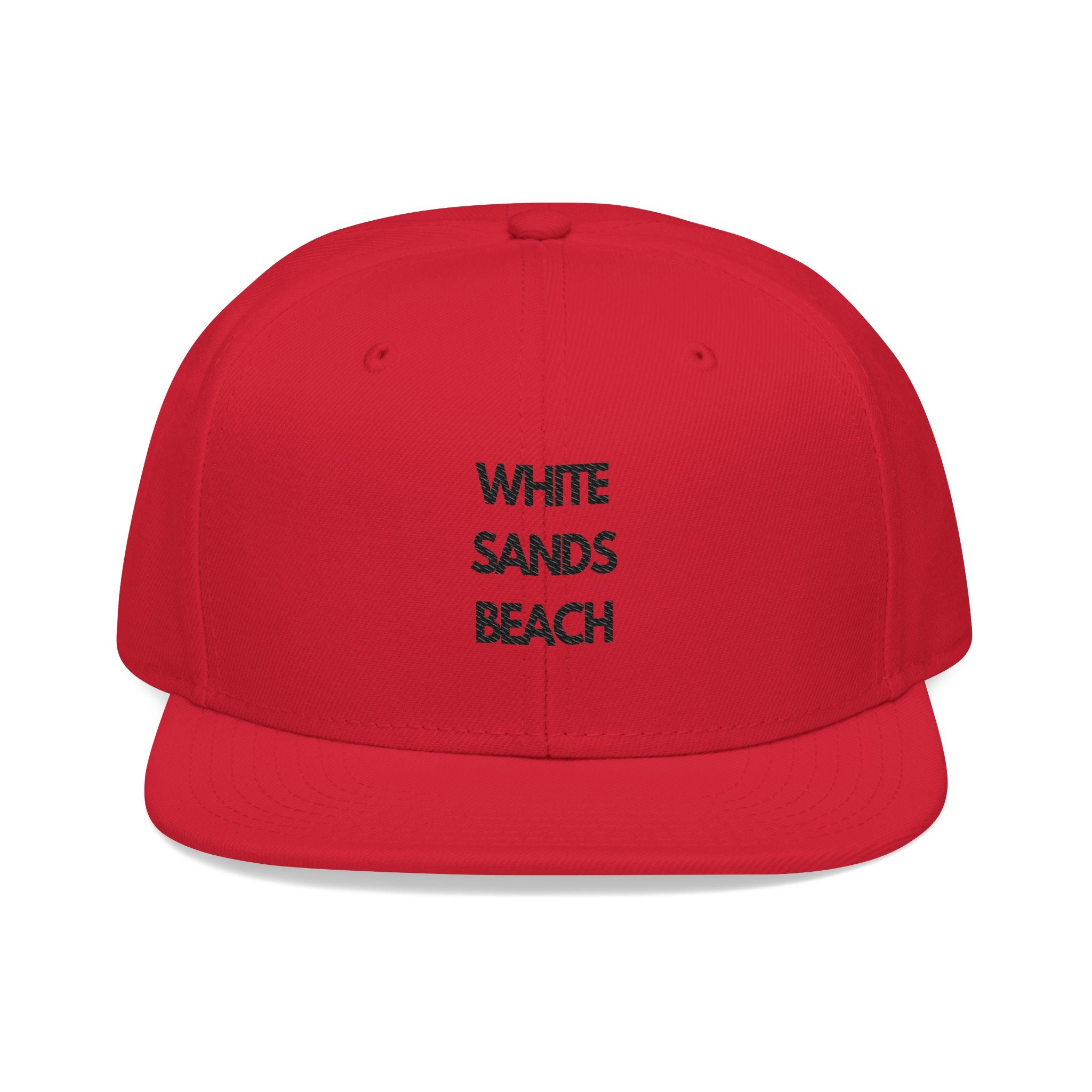 Embroidered Snapback Hat "White Sands Beach"- Perfect for Beach Days, Summer Outings, Casual Wear, Gift for Him/Her