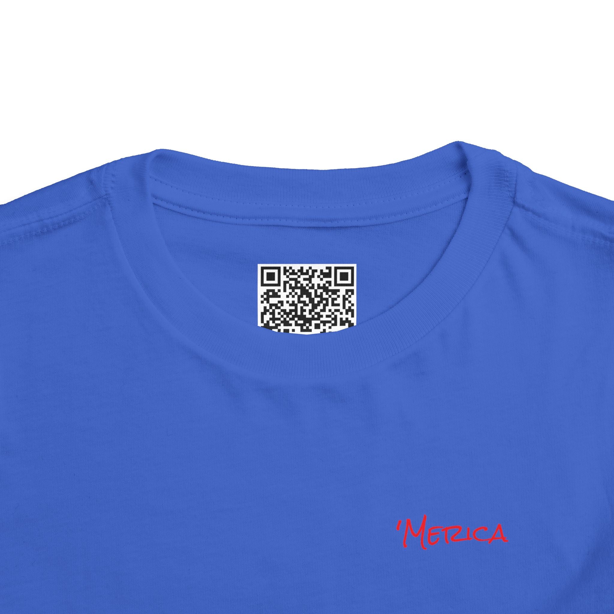 Toddler Short Sleeve - "Red, White & Trouble" (Back) "'Merica" (On Front) , Perfect for Patriotic Celebrations, Kids' Summer Outfit, Fun Playdates, Gifts