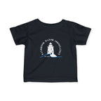 Infant (6M-24M)- Saybrook Manor Association Logo On Front  "MILK. NAP. SAYBROOK. REPEAT." (Back) in White Writing