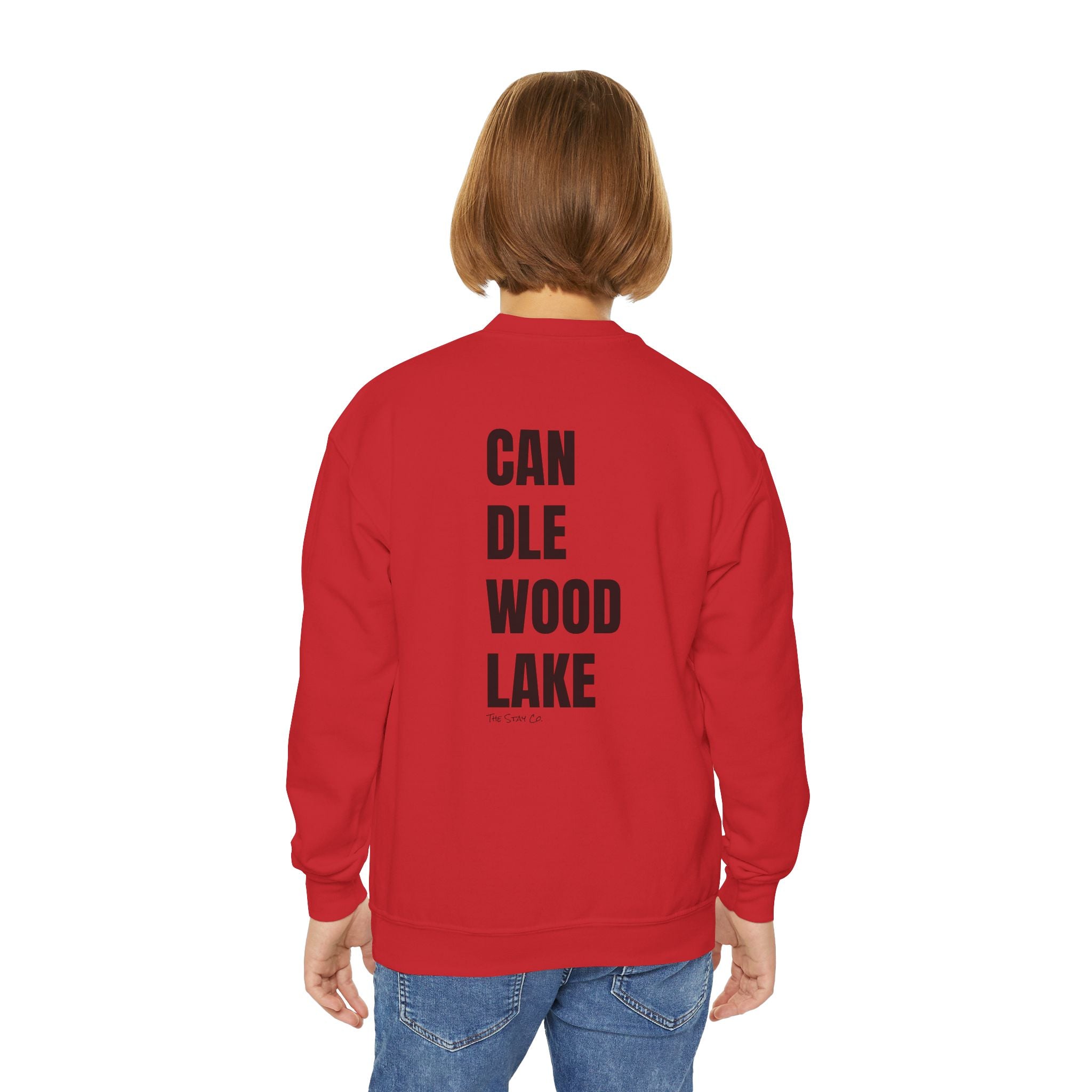 Youth-(XS-XL) "Catch Me At" (Front) "Candlewood Lake" (Back)- Unisex Crewneck Sweatshirt