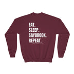 Youth-(XS-XL) Crewneck-Saybrook Association Logo On Front- "EAT. SLEEP. SAYBROOK. REPEAT." On Back