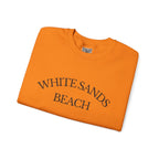 Adult- "White Sands Beach" - Black Writing- Unisex Crewneck Sweatshirt
