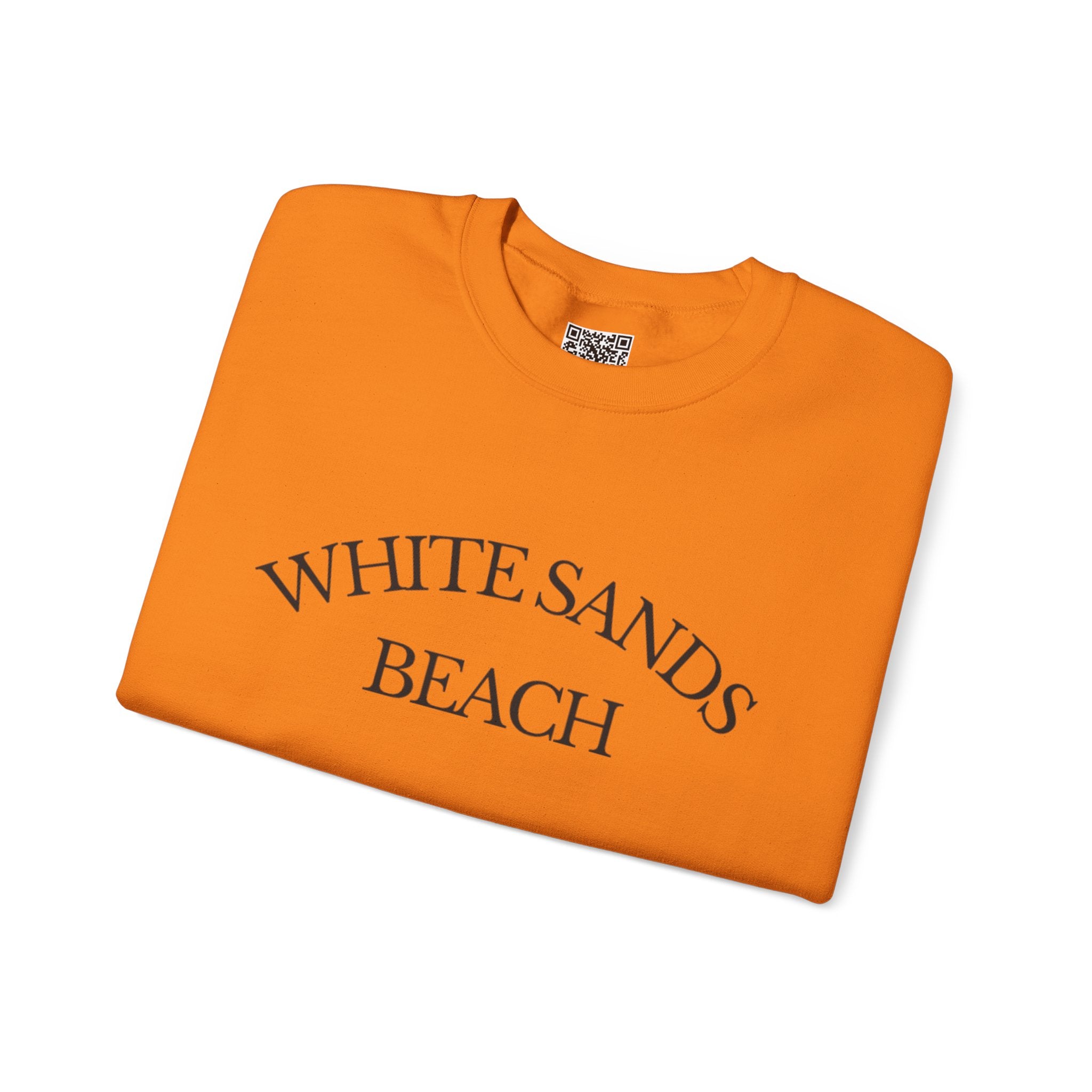 Adult- "White Sands Beach" - Black Writing- Unisex Crewneck Sweatshirt