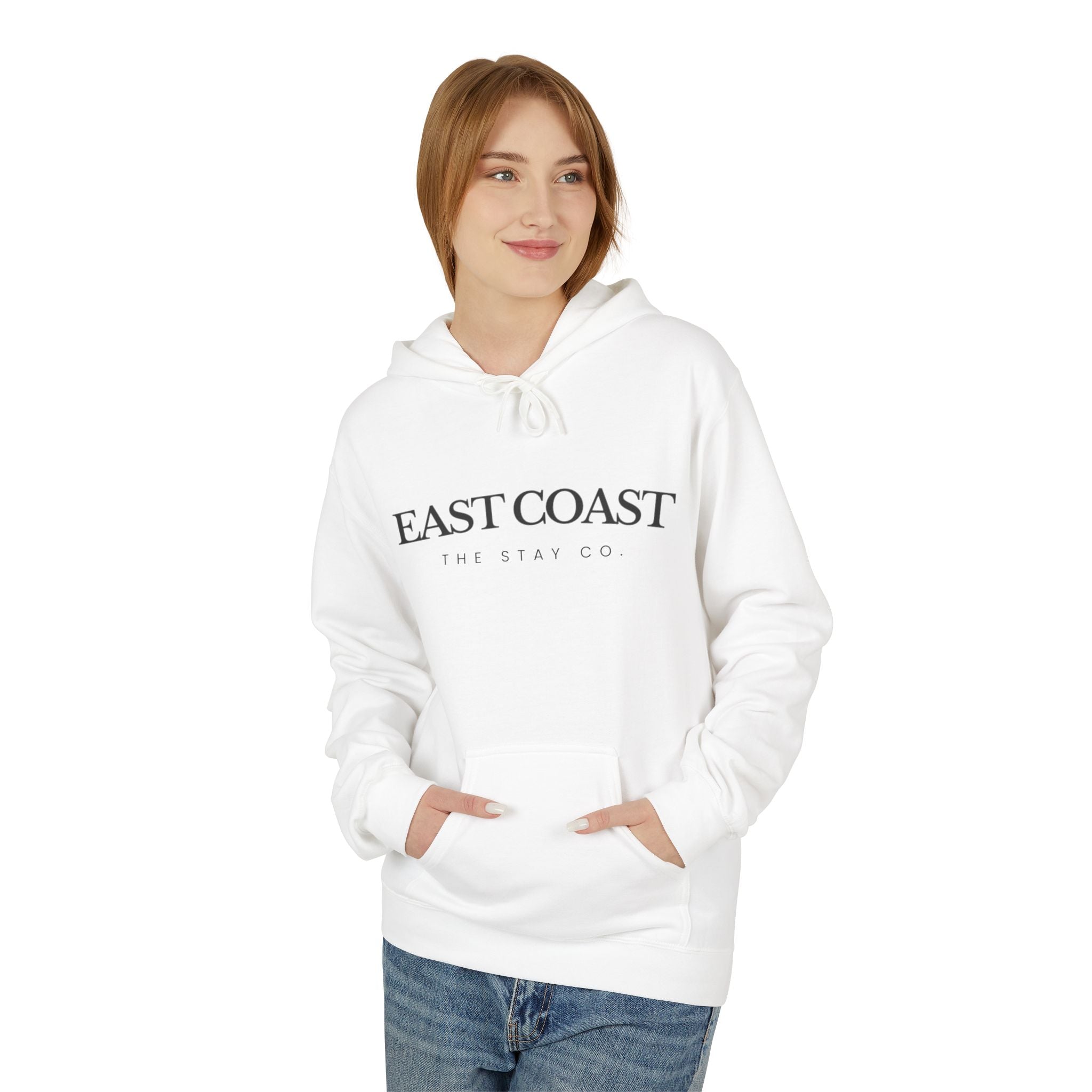 Adult-East Coast - Black Writing Hoodie