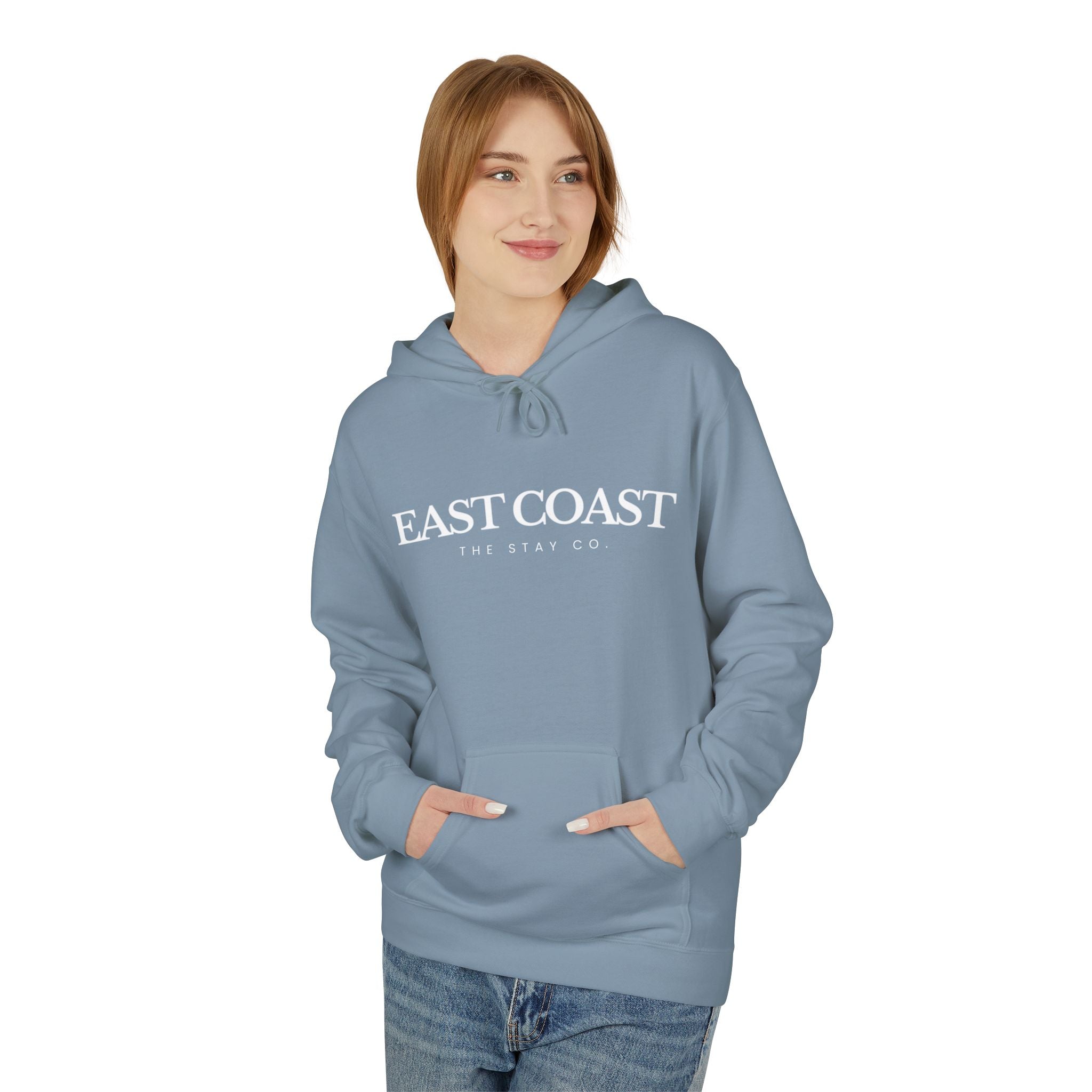 Adult-East Coast - White Writing Hoodie