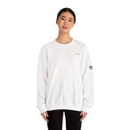 Adult- "Salty AF" (Front) "Old Lyme New Tan" (Back)- with Flag -Unisex Crewneck