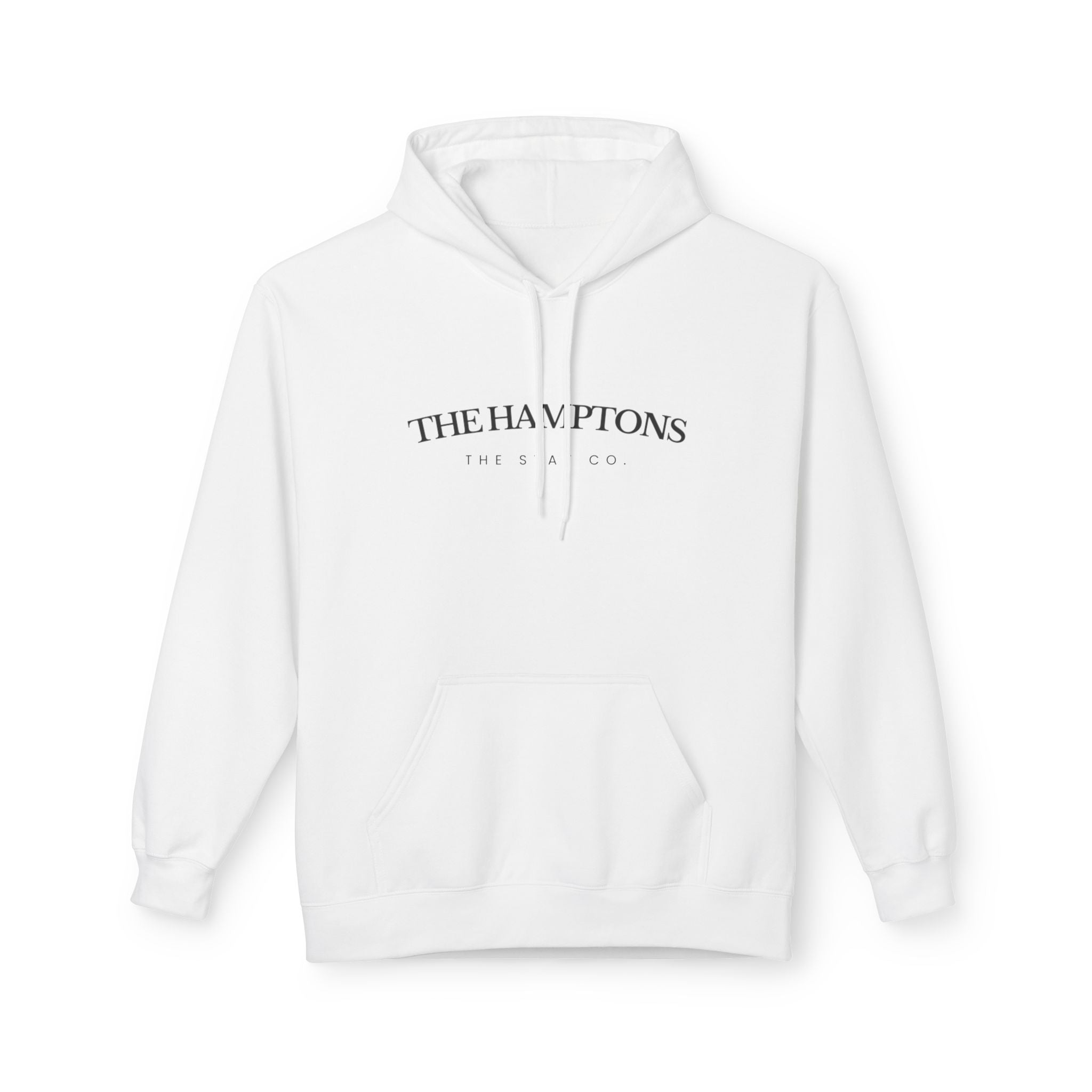 Adult-The Hamptons - Black Writing Hoodie