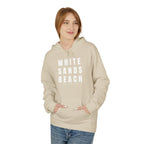 White Sands Beach Hoodie in White Writing