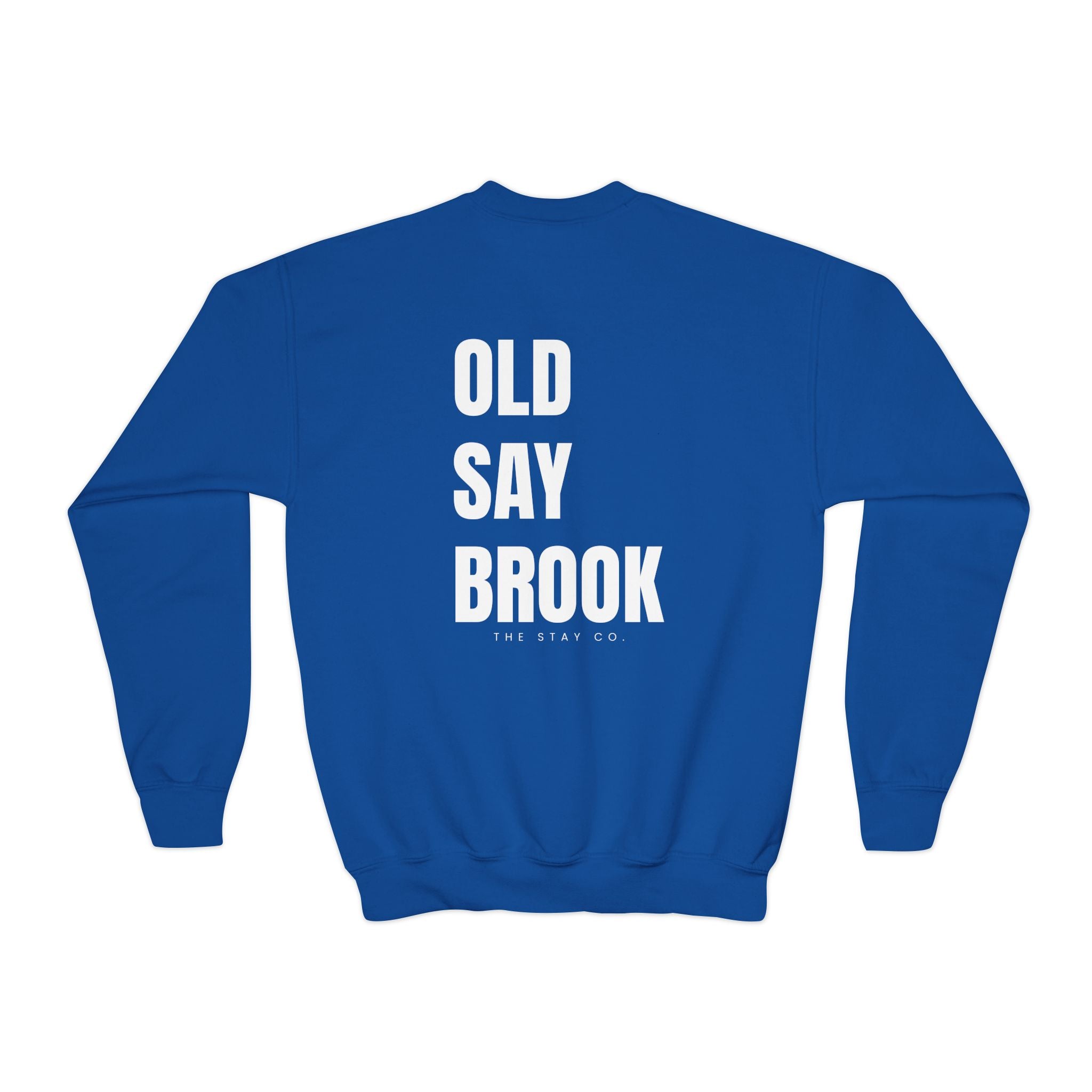 Youth-(XS-XL) Old Saybrook Crewneck With Association Logo On Front- White Writing