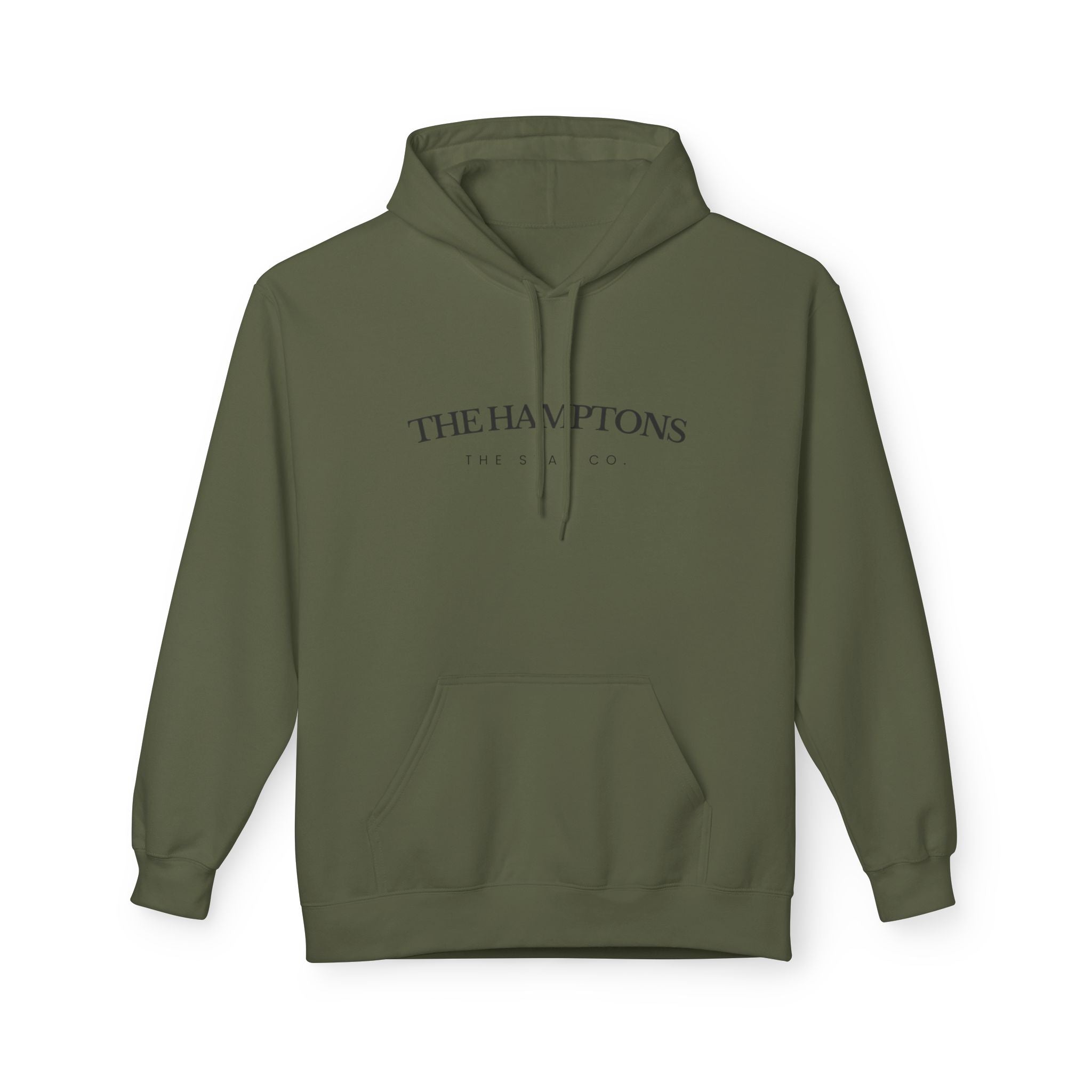 Adult-The Hamptons - Black Writing Hoodie