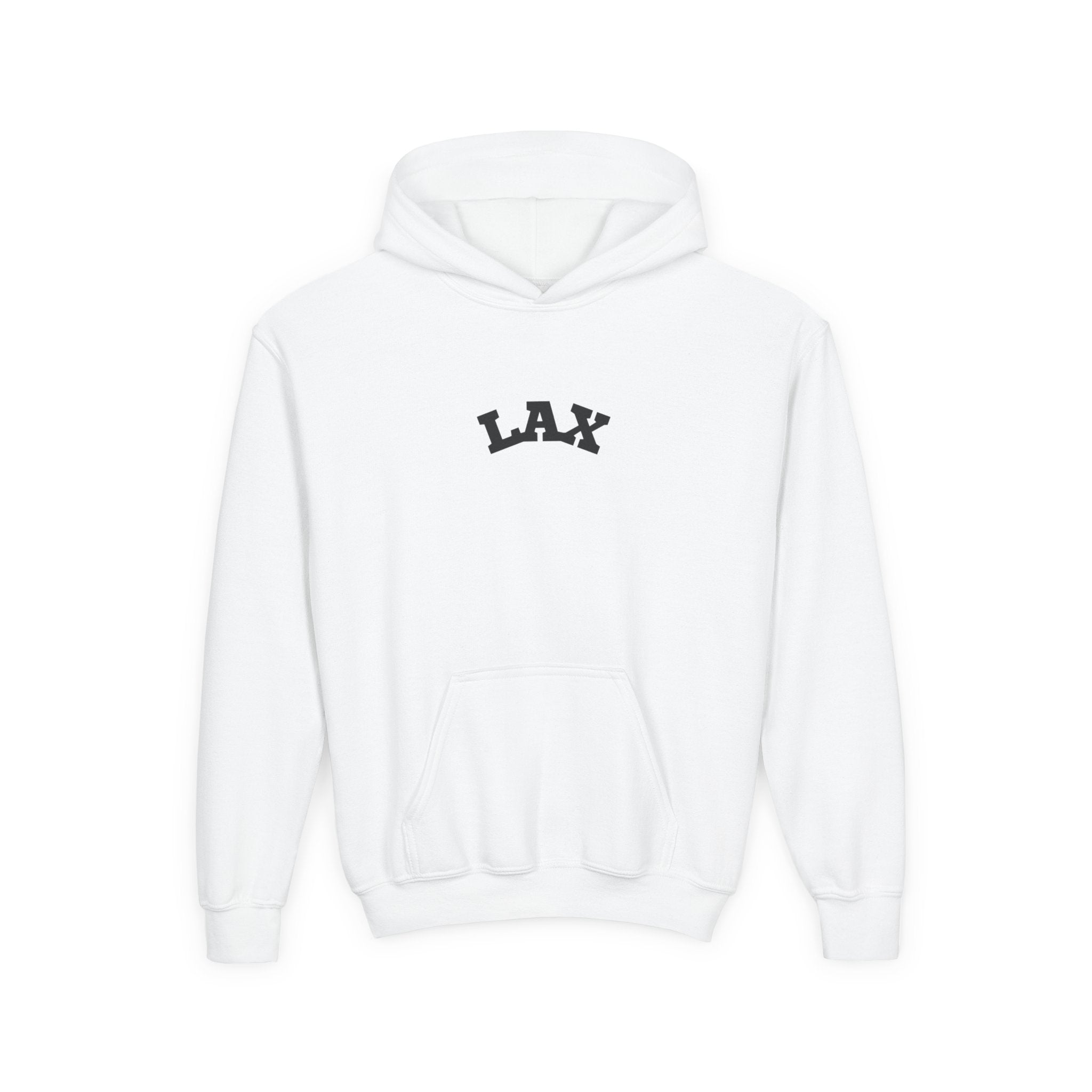 Youth Hoodie "LAX" - Choose Your Color- -Sports Apparel, Gift for Young Athletes, Team Spirit, Cozy Sweatshirt, Game Day Ready