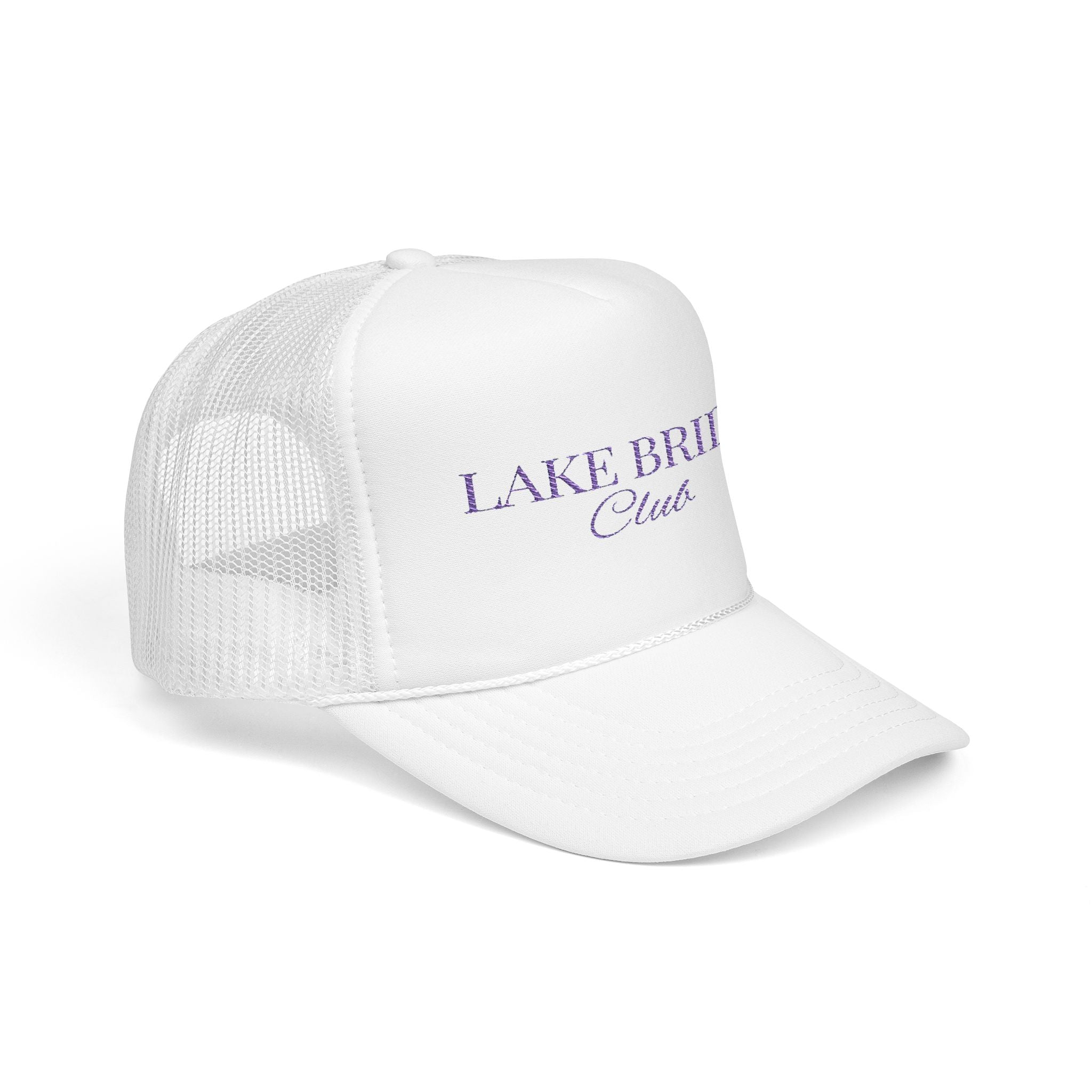 "Lake Bride Club" - Foam Trucker Hat, Bridal Party Accessory, Wedding Weekend Gear, Outdoor Event Essential, Custom Embroidered Cap
