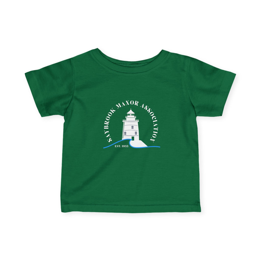 Infant (6M-24M)- Saybrook Manor Association Logo On Front  "MILK. NAP. SAYBROOK. REPEAT." (Back) in White Writing