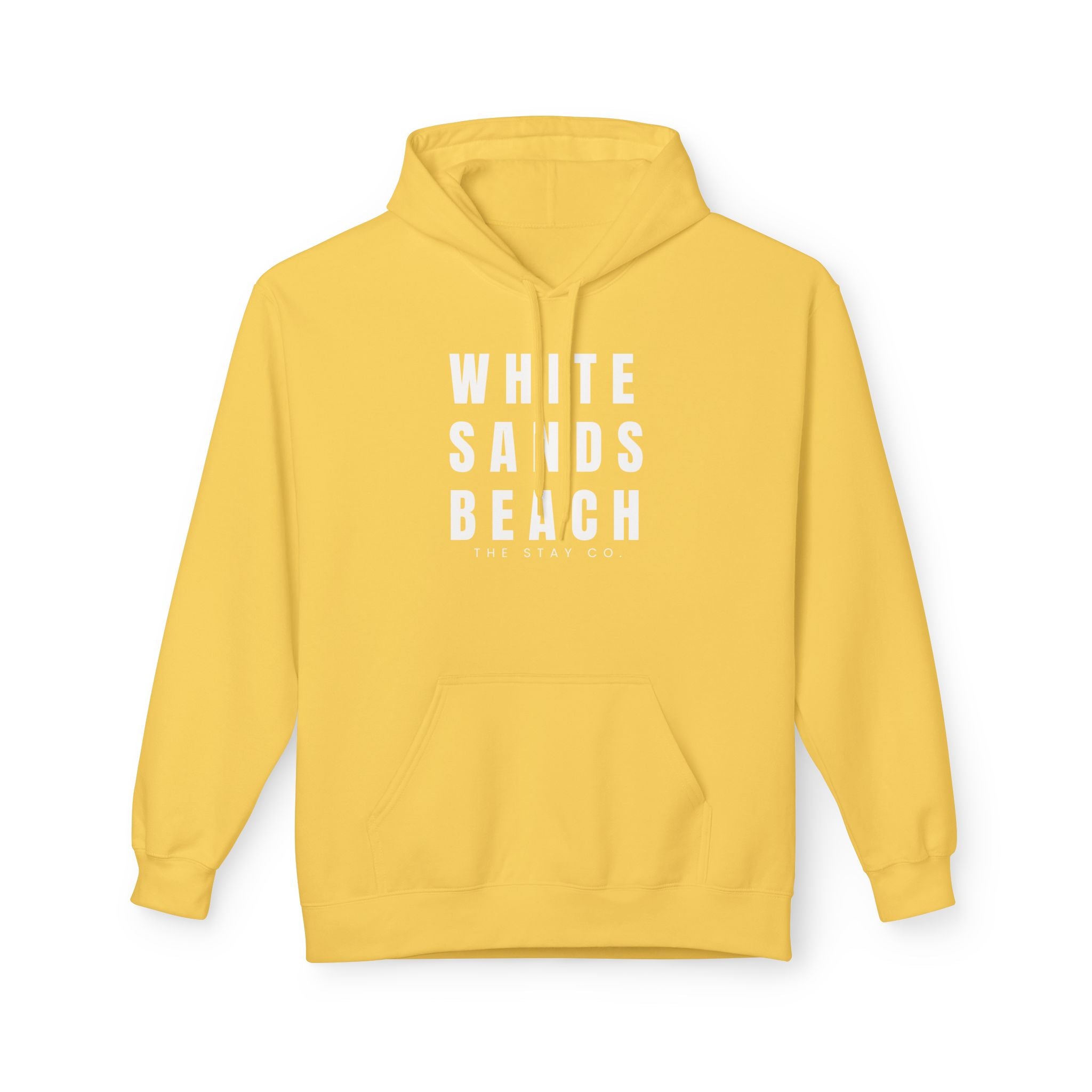 White Sands Beach Hoodie in White Writing