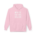 White Sands Beach Hoodie in White Writing