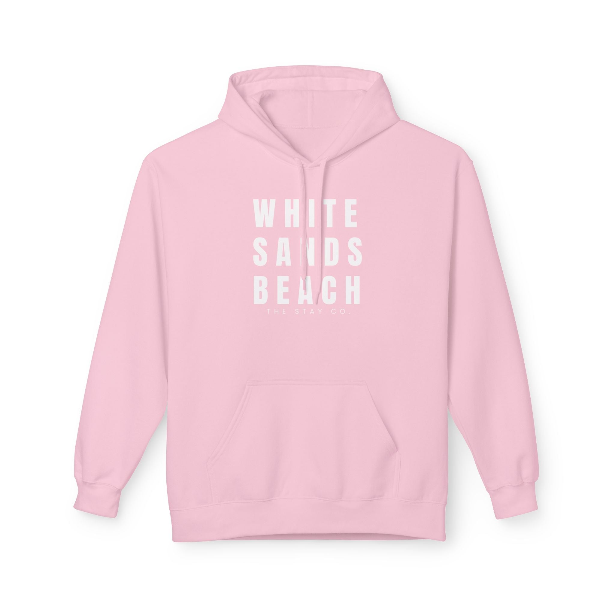 White Sands Beach Hoodie in White Writing