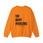 Adult- Math Teacher Crew Neck "Equation Expert" (Front)- "too Many Problems #MathClub" (Back) -Crewneck Sweatshirt, Cozy Fall Apparel, Unisex Gift, Casual Style, September Vibes, Seasonal Fashion