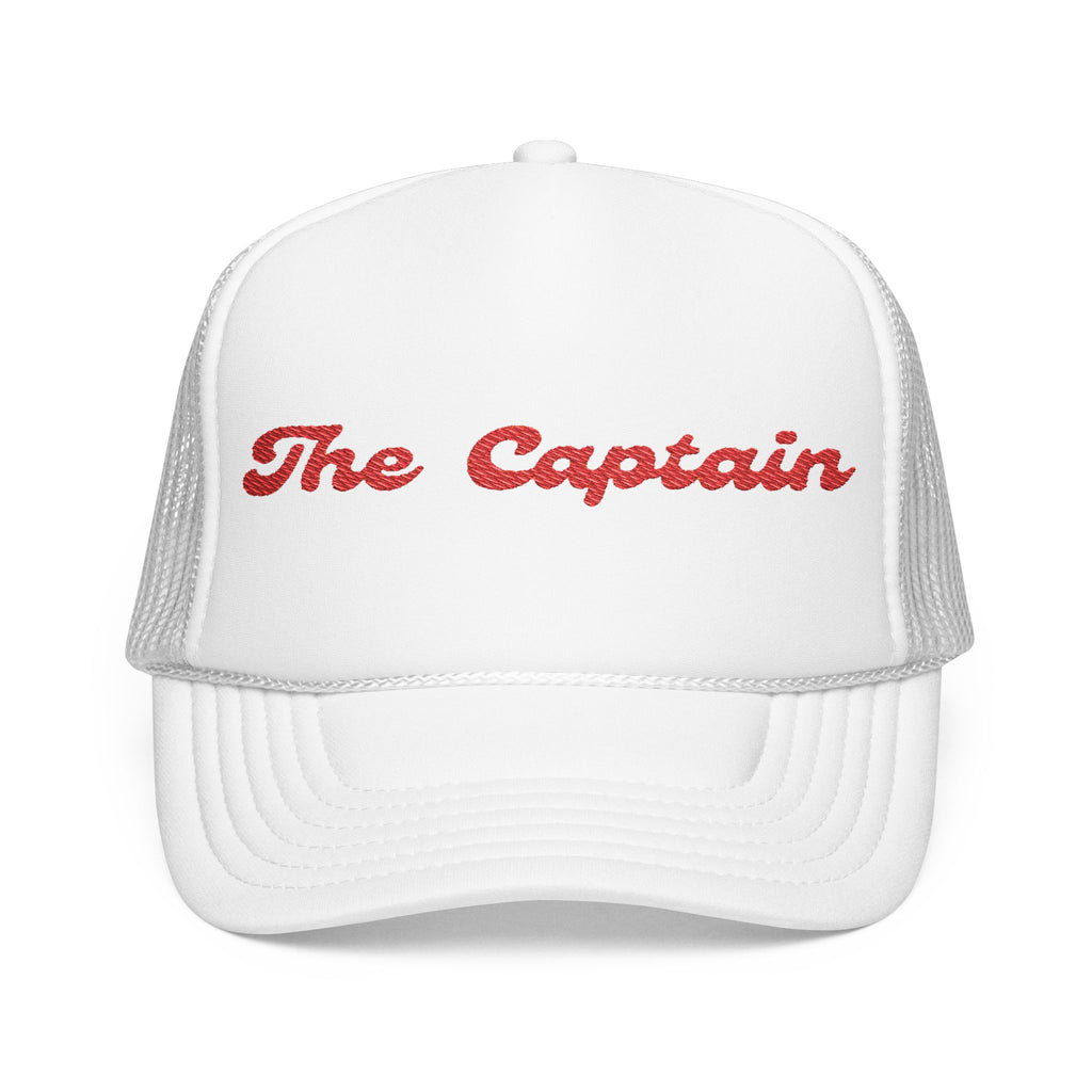 "The Captain"- Foam Trucker Hat, Embroidered Cap, BBQ Hat, Perfect Gift for Grilling Enthusiasts, Summer BBQ Accessory, Fun Party Hat