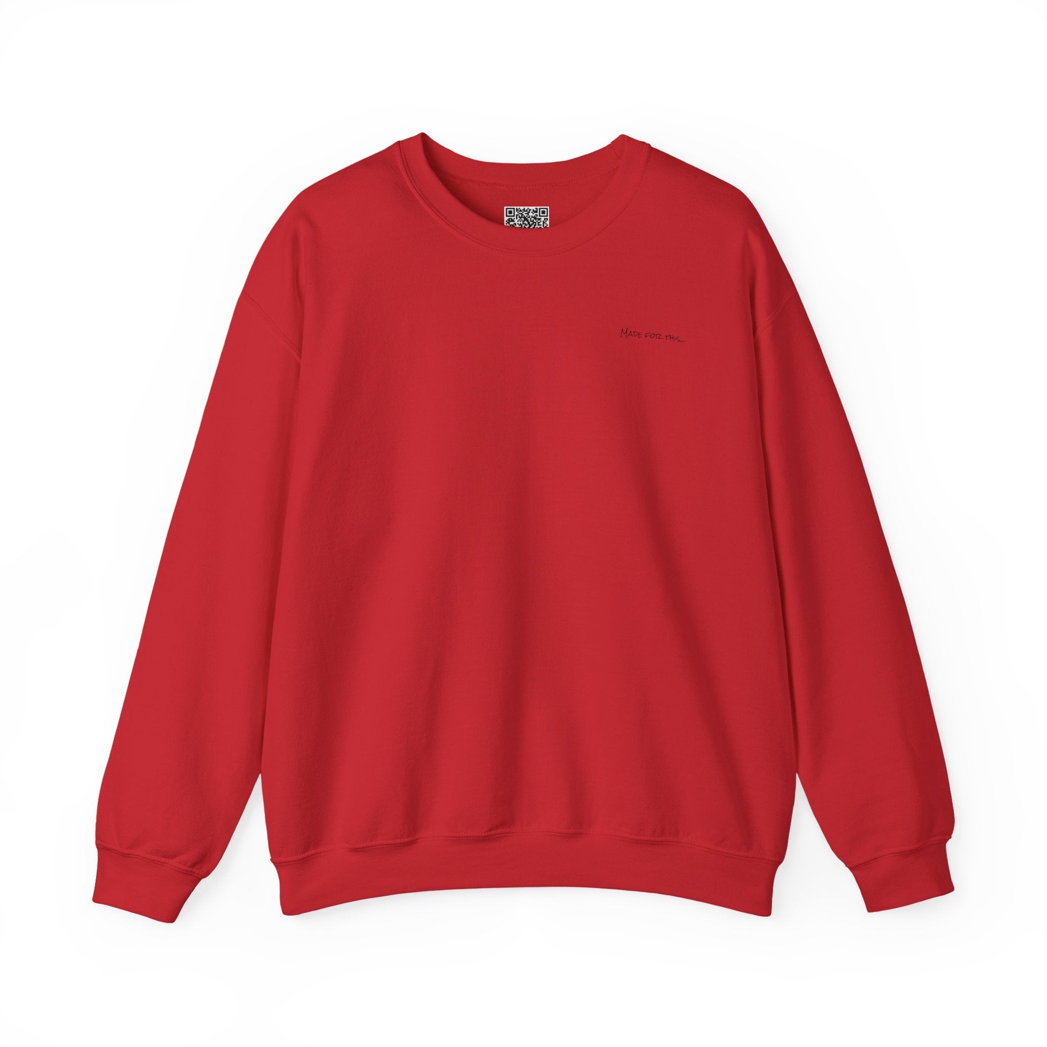 Adult- "Made for this"- (Front)  "Lake Life Crew" (Back)- Black Writing- Unisex Crewneck Sweatshirt