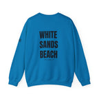 Adult- "Salty AF..." (Front) "White Sands Beach -Old Lyme, CT" (Back) With Flag on Sleeve- Unisex Crewneck