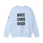 Adult- "Salty AF..." (Front) "White Sands Beach -Old Lyme, CT" (Back) With Flag on Sleeve- Unisex Crewneck