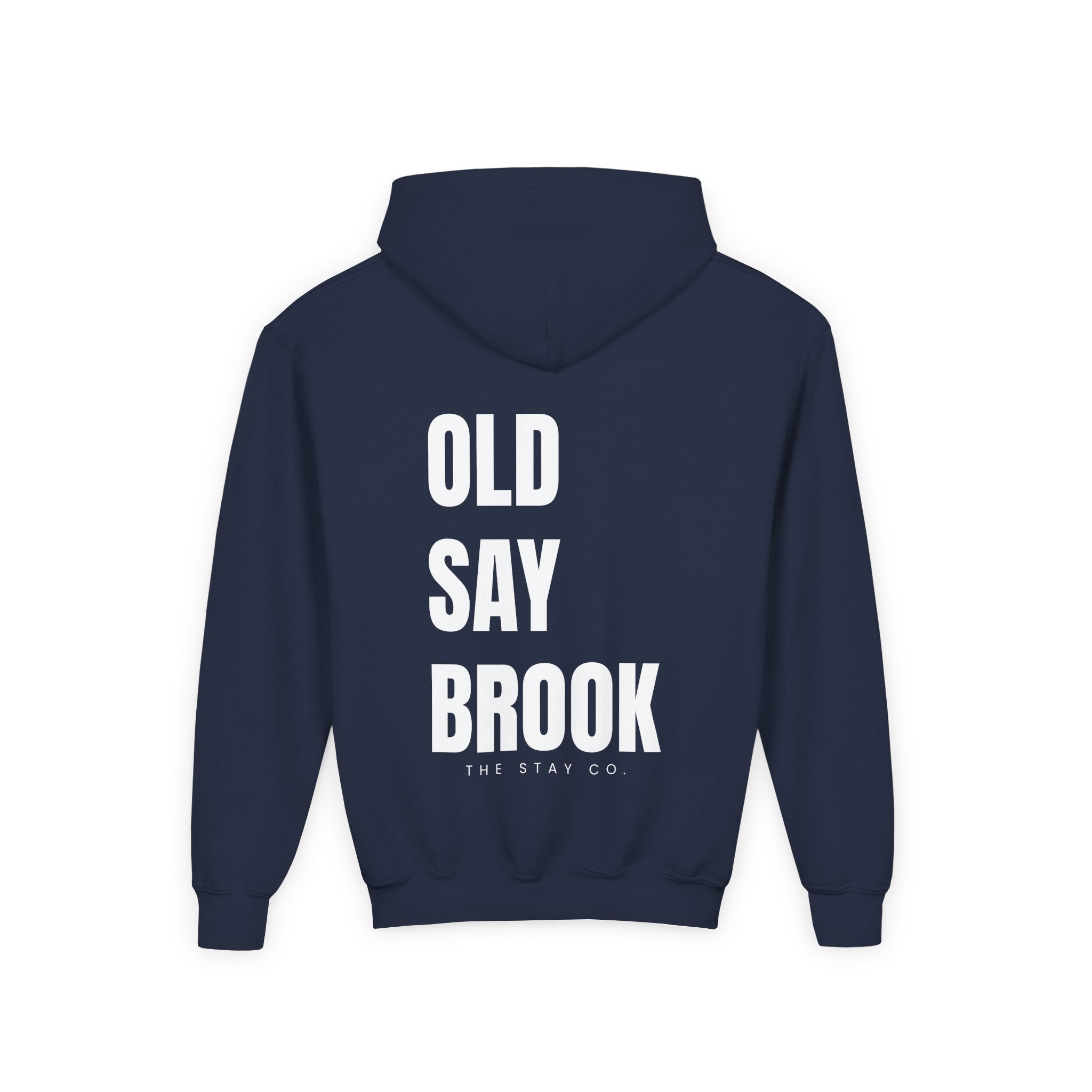 Youth Old Saybrook Hoodie with Logo On Front