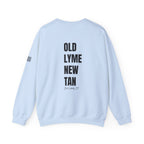 Adult- "Salty AF" (Front) "Old Lyme New Tan" (Back)- with Flag -Unisex Crewneck