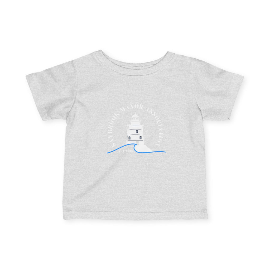 Infant (6M-24M)- Saybrook Manor Association Logo On Front  "MILK. NAP. SAYBROOK. REPEAT." (Back) in White Writing