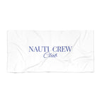 "Nauti Crew Club"  Beach Towel- Bachelorettes and Wedding Parties - Summer Fun, Nautical Theme, Gift for Sea Lovers, Poolside Accessory, Vacation Essential