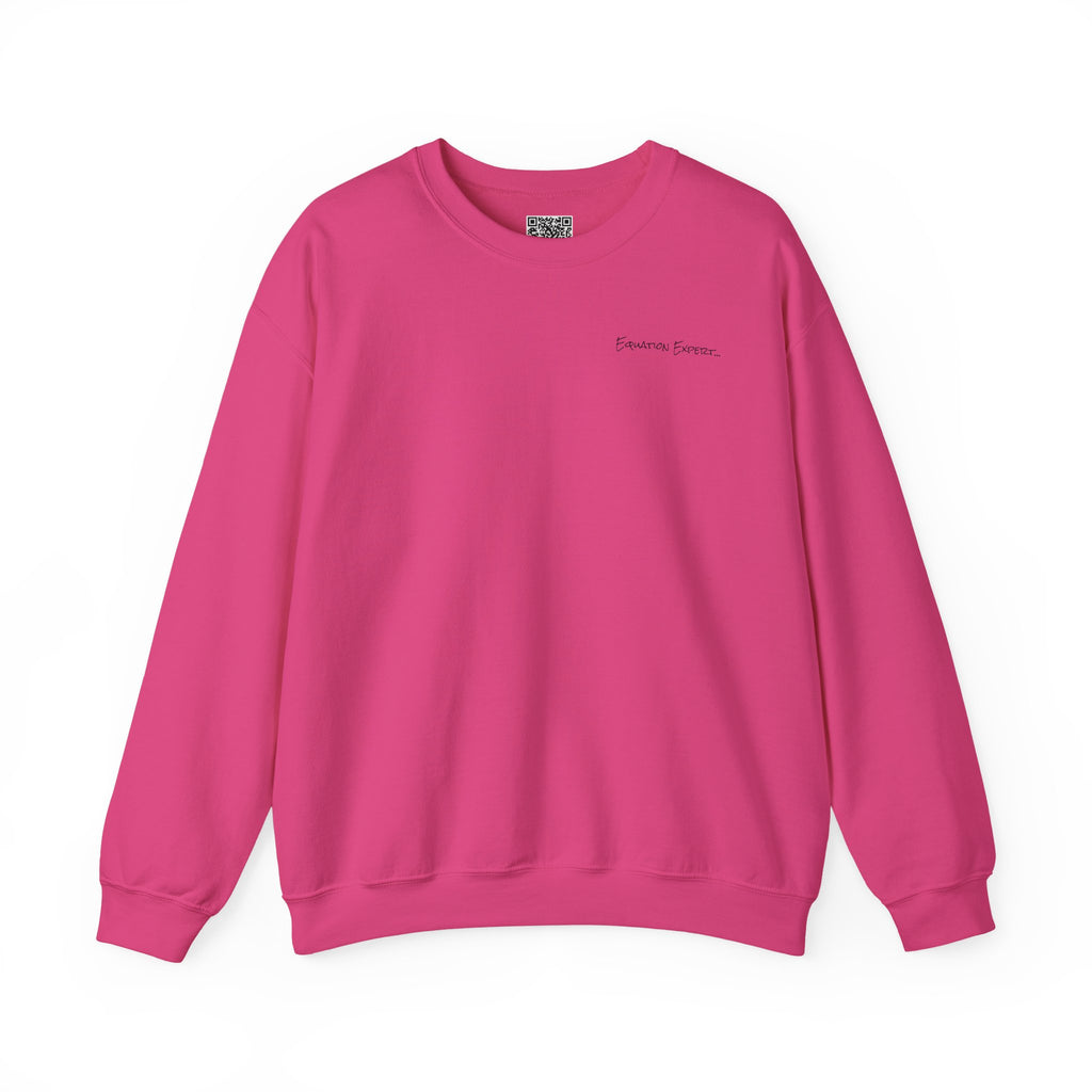 Adult- Math Teacher Crew Neck "Equation Expert" (Front)- "too Many Problems #MathClub" (Back) -Crewneck Sweatshirt, Cozy Fall Apparel, Unisex Gift, Casual Style, September Vibes, Seasonal Fashion