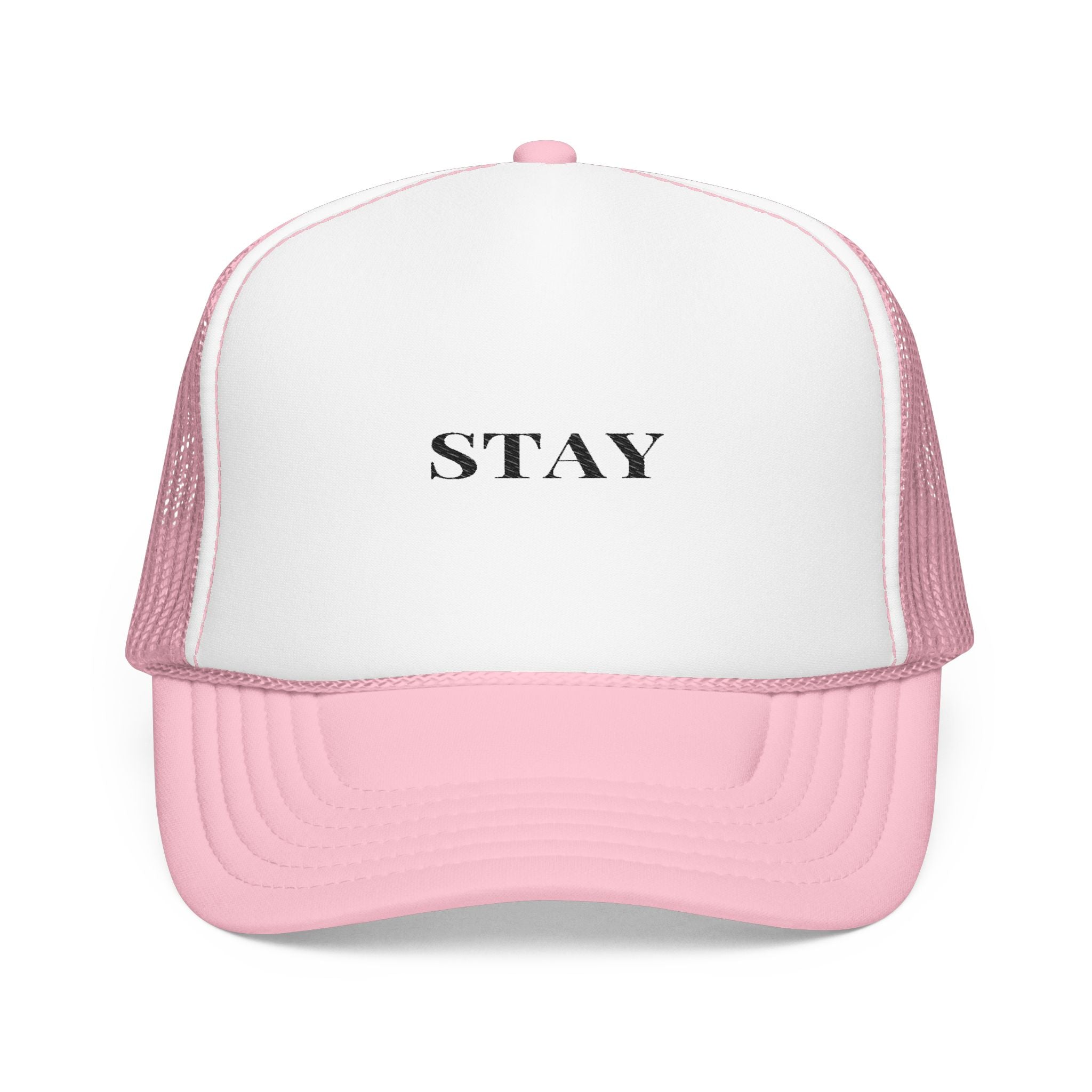 Foam Trucker Hat with 'STAY' Embroidery | Cool Casual Style, Gift for Trendsetters, Outdoor Events, Summer Fashion, Unisex Cap