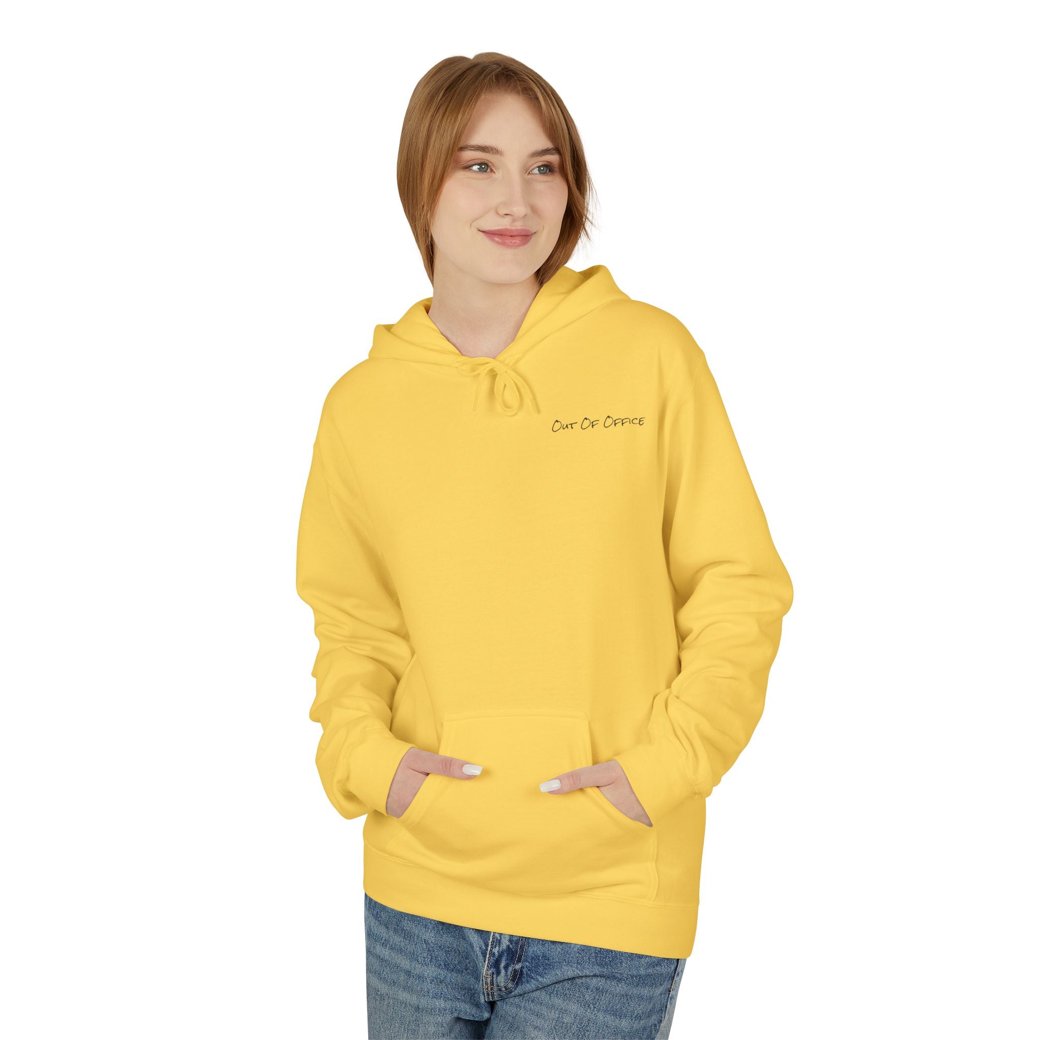 Adult- "Out Of Office" (Front) "Old Saybrook New Tan" (Back) - Hoodie