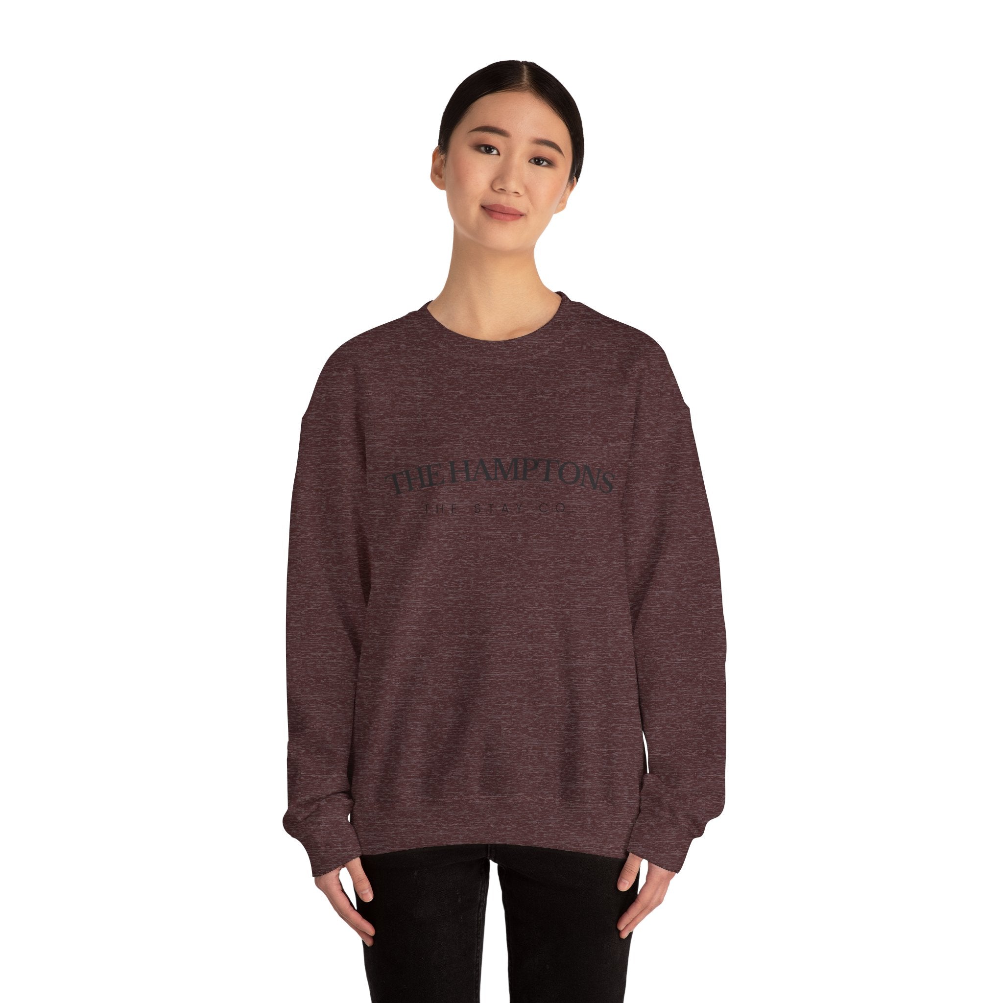 Adult- "The Hamptons" - Black Writing- Crewneck Sweatshirt