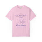 Matching shirt- "Nauti Crew-Best Mates" T-shirt, Unisex Garment-Dyed Tee for Bachelorette and Wedding Parties by the Lake-Perfect for Summer Vacations, Boating Trips, Family Gatherings