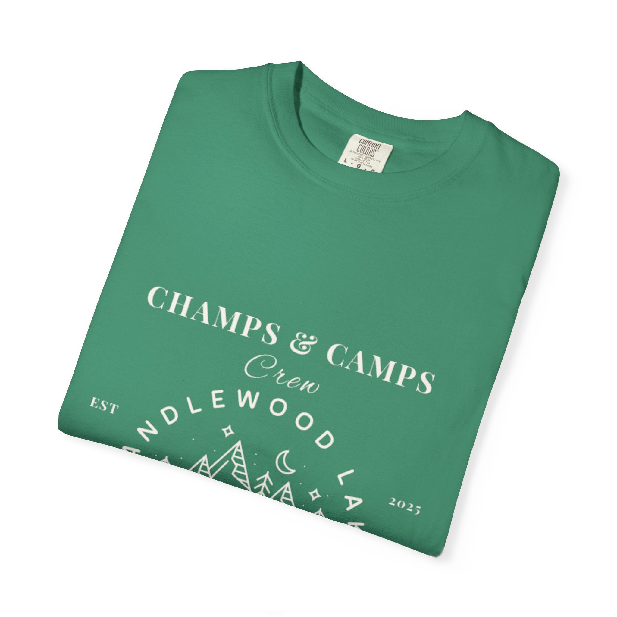 "Champs & Camps" -Camp Themed Bachelorette or Wedding Tee,  Bride Shirt, Last Trail Before The Veil, Bachelorette Party Gift, Summer Vacation Wear, [...]