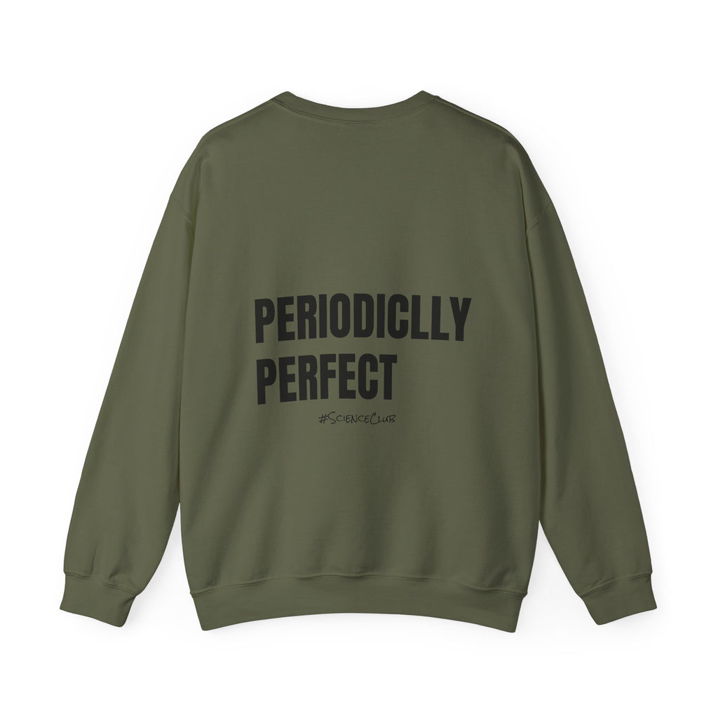 Adult- Science Teacher Crew Neck "Lab Life" (Front) - "Periodically Perfect #ScienceClub"- (Back) Crewneck Sweatshirt, Cozy Fall Apparel, Unisex Gift, Casual Style, September Vibes, Seasonal Fashion