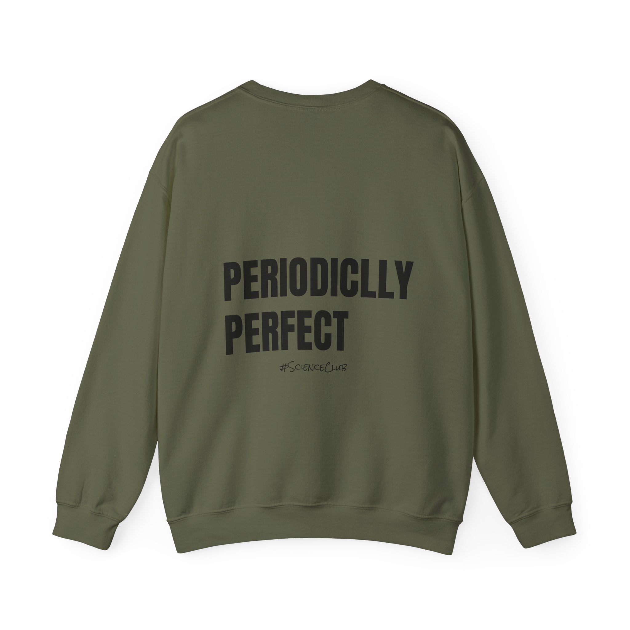 Adult- Science Teacher Crew Neck "Lab Life" (Front) - "Periodically Perfect #ScienceClub"- (Back) Crewneck Sweatshirt, Cozy Fall Apparel, Unisex Gift, Casual Style, September Vibes, Seasonal Fashion