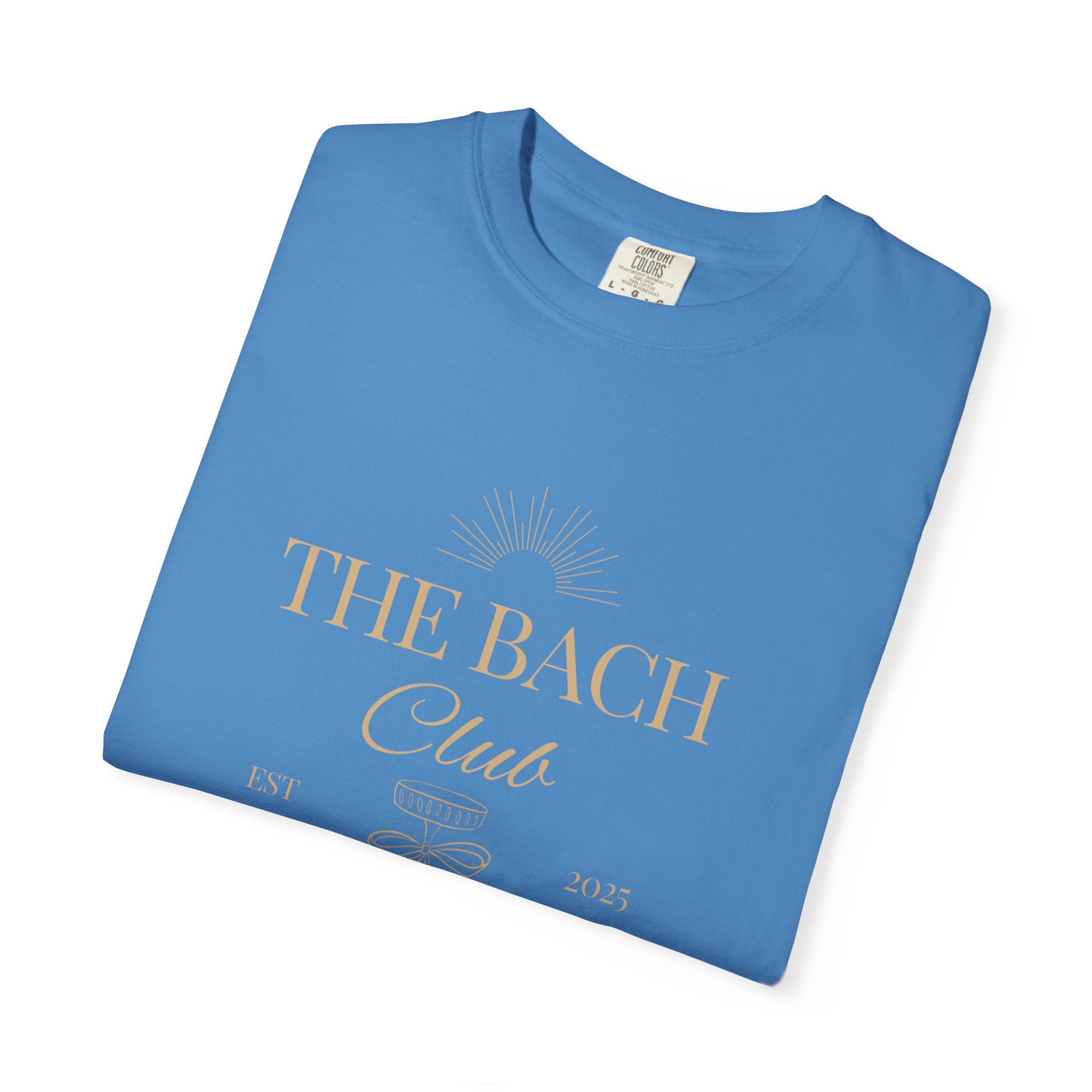 Matching "The Bach Club-Last Splash- Candlewood Lake" -In Beige Writing- Choose a Color Shirt- Perfect for Bachelorette and Wedding Parties- Unisex Vacation Top, Sailor Humor Apparel