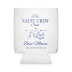 Nauti Crew Koozie- Nautical Bachelorette or Wedding Parties, Beach Gifts, Best Mates Celebration, Summer BBQs, Boat Outings